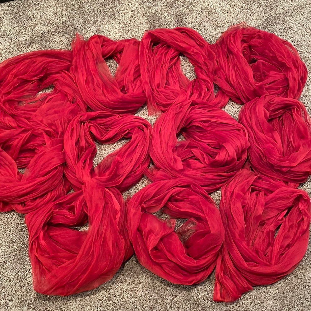 Set of 12, 9 foot fabric pieces